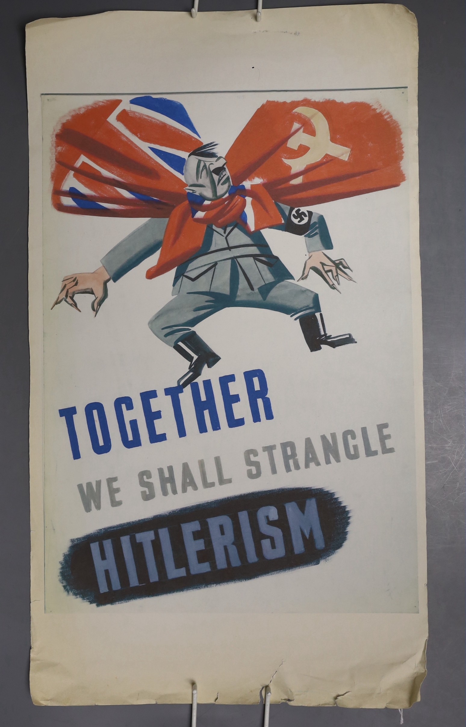 A WWII Together we shall Strangle Hitlerism poster